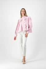 PRE-ORDER Petal Edge Scallop Jacket — Light Pink Mid Length