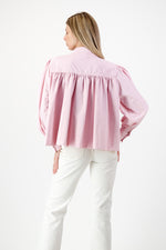PRE-ORDER Petal Edge Scallop Jacket — Light Pink Mid Length