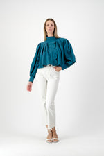 PRE-ORDER Azure Crest Scallop Jacket — Teal Cropped