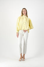PRE-ORDER Limoncello Crest Scallop Jacket — Butter Yellow Mid Length