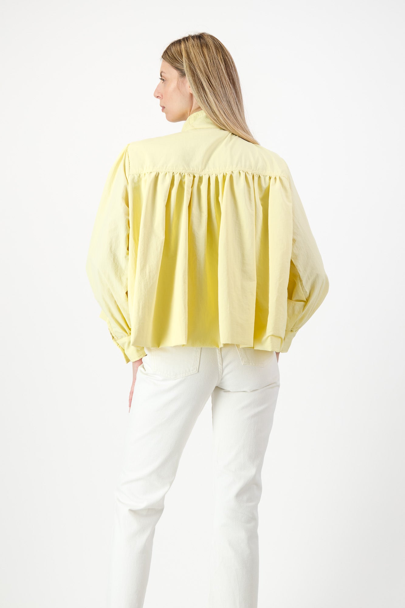 PRE-ORDER Limoncello Crest Scallop Jacket — Butter Yellow Mid Length
