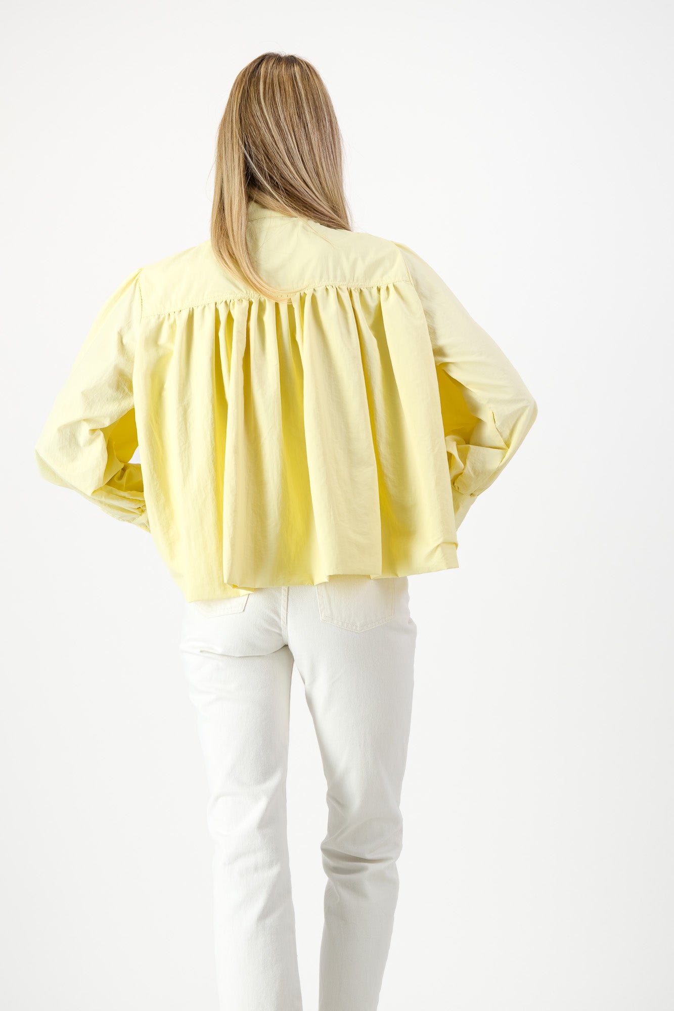 PRE-ORDER Limoncello Crest Scallop Jacket — Butter Yellow Mid Length