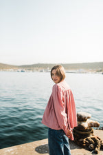 PRE-ORDER Rose Dawn Scallop Jacket — Dusty Pink Mid length