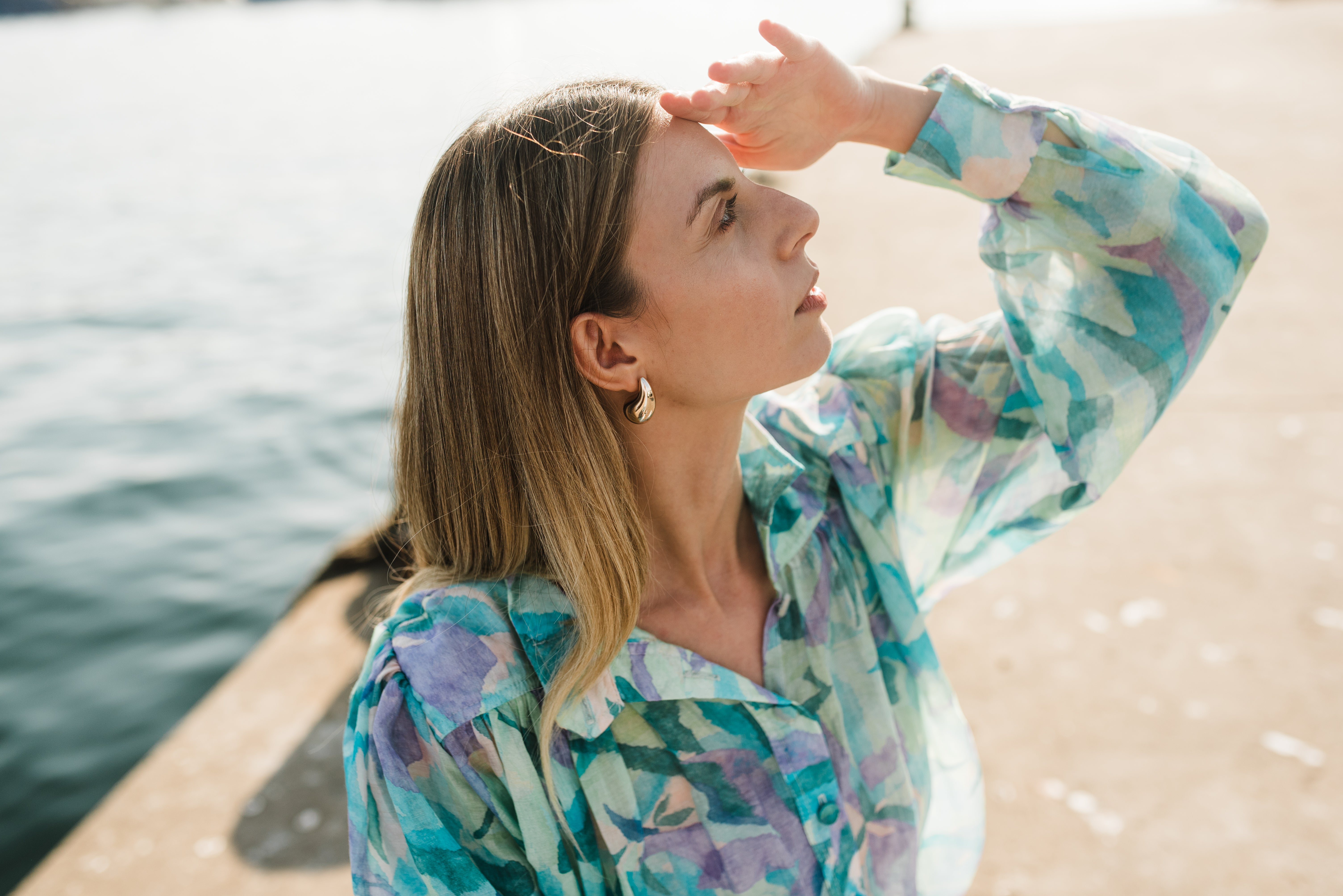 PRE-ORDER Verdancia Chiffon Top — Green Print Chiffon