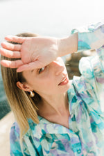 PRE-ORDER Verdancia Chiffon Top — Green Print Chiffon