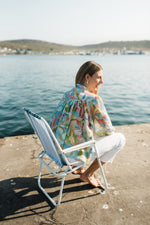 PRE-ORDER Rosette Chiffon Jacket — Pink Multicolor