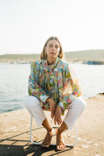 PRE-ORDER Rosette Chiffon Jacket — Pink Multicolor