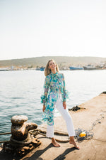 Aquarelle Kimono — Green Chiffon Print