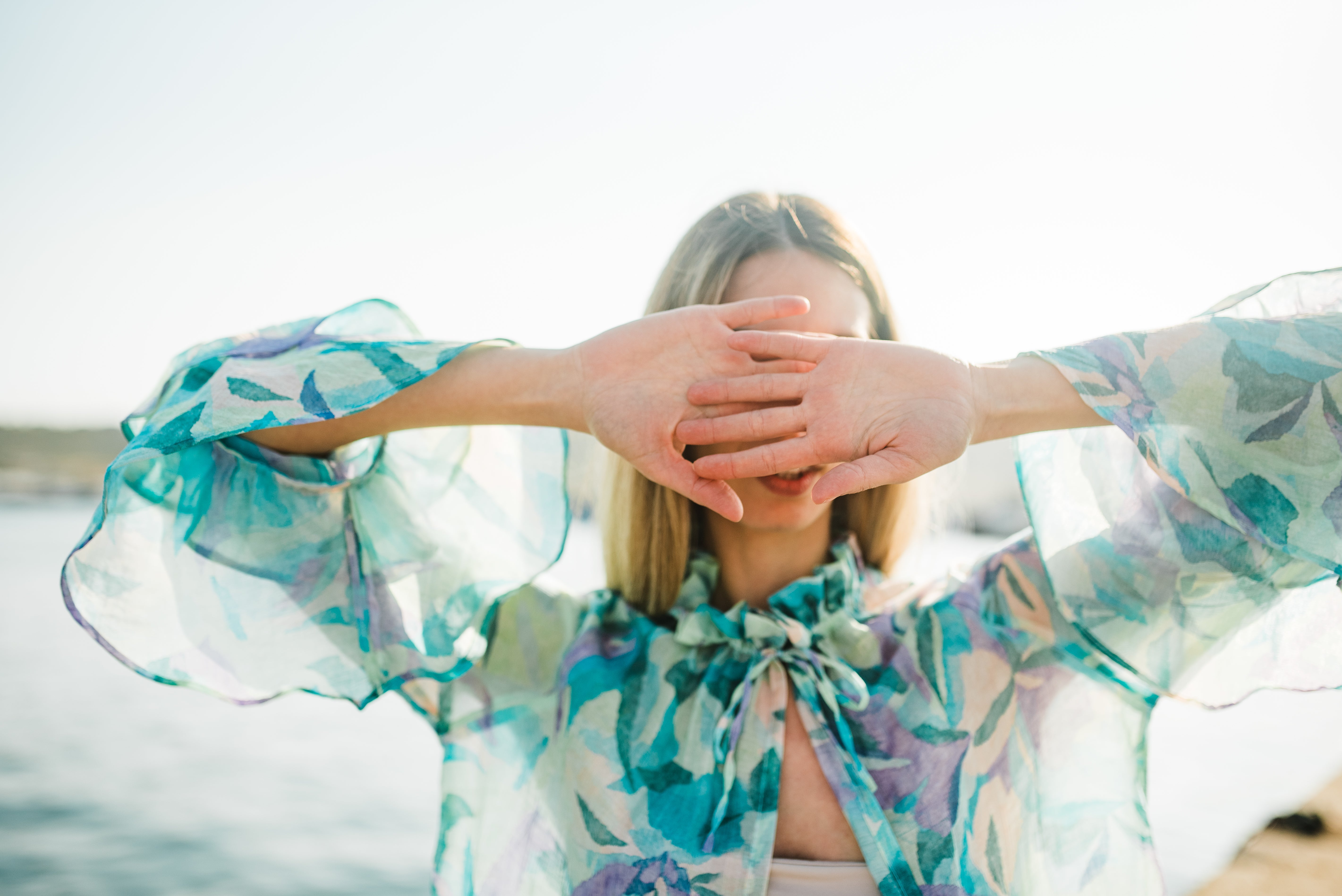 Aquarelle Kimono — Green Chiffon Print