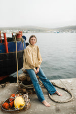 PRE-ORDER Dusk Petal Scallop Jacket — Dark Stone Mid length