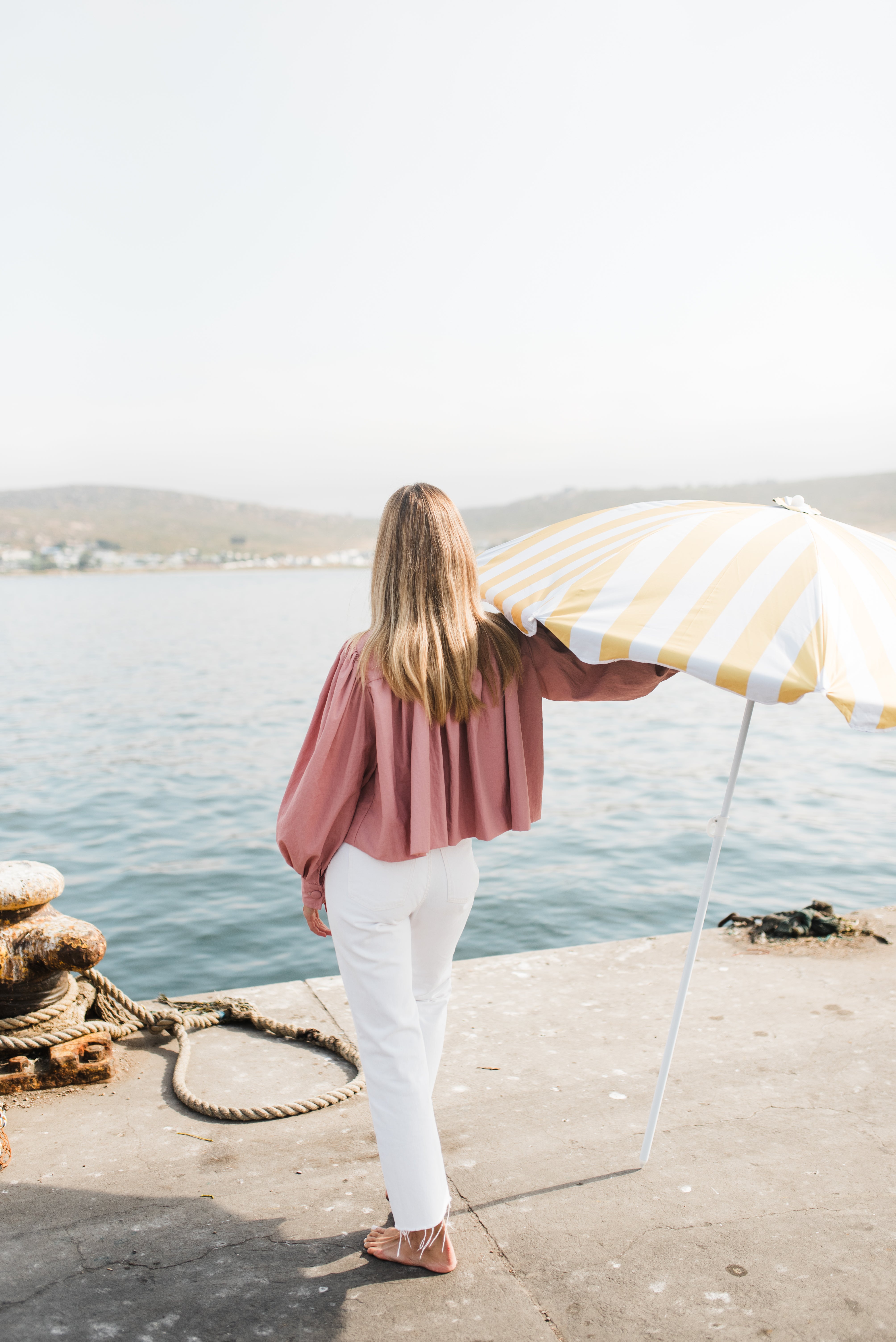 PRE-ORDER Rose Dawn Scallop Jacket — Dusty Pink Cropped length