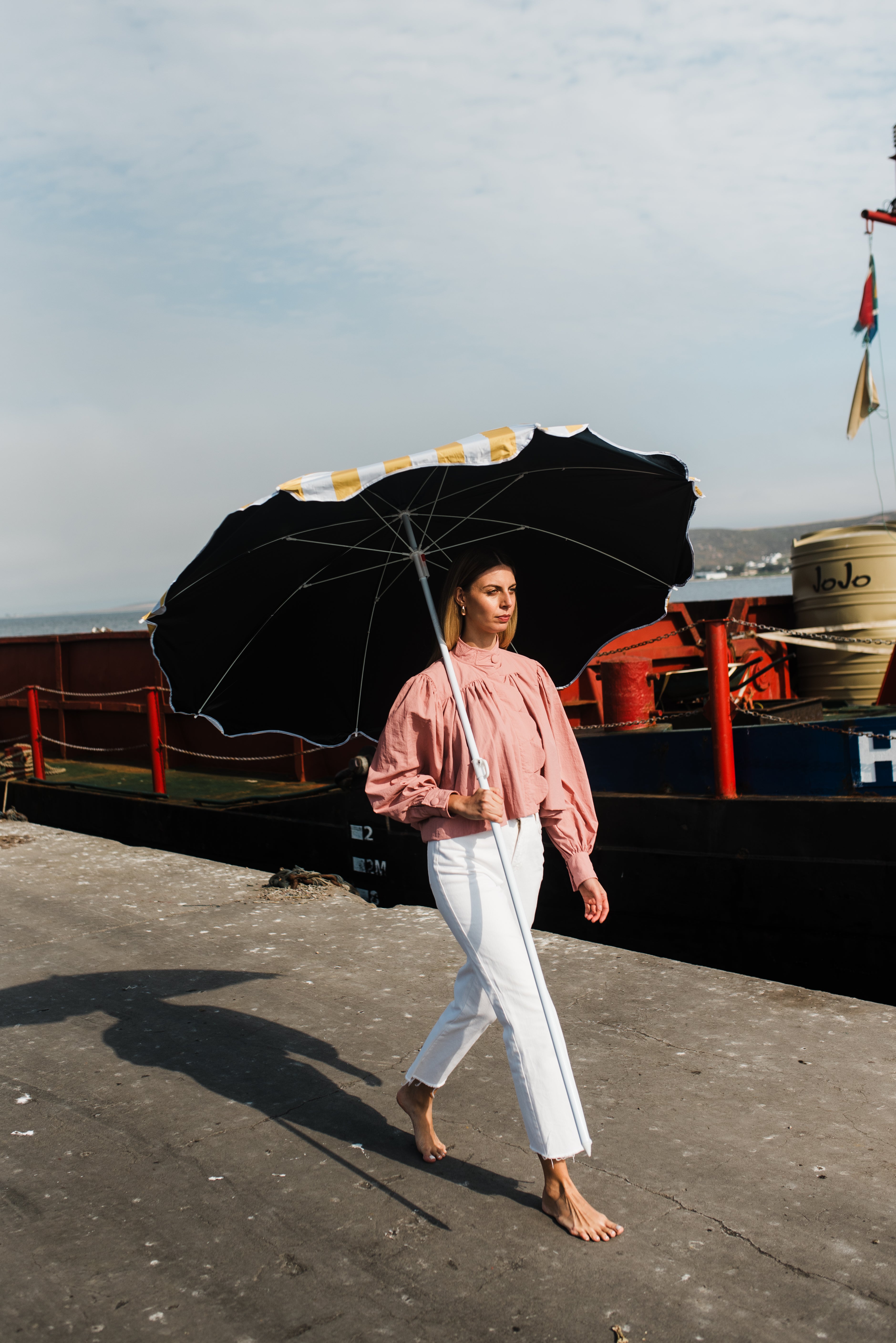 PRE-ORDER Rose Dawn Scallop Jacket — Dusty Pink Cropped length