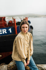 PRE-ORDER Dusk Petal Scallop Jacket — Dark Stone Mid length