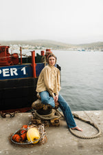 PRE-ORDER Dusk Petal Scallop Jacket — Dark Stone Mid length