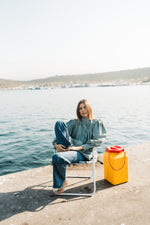 PRE-ORDER Tide Bloom Scallop Jacket - Duck egg Long length