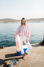 PRE-ORDER Petal Edge Scallop Jacket — Light Pink Cropped