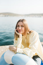 PRE- ORDER Limoncello Crest Scallop Jacket — Butter Yellow Long Length