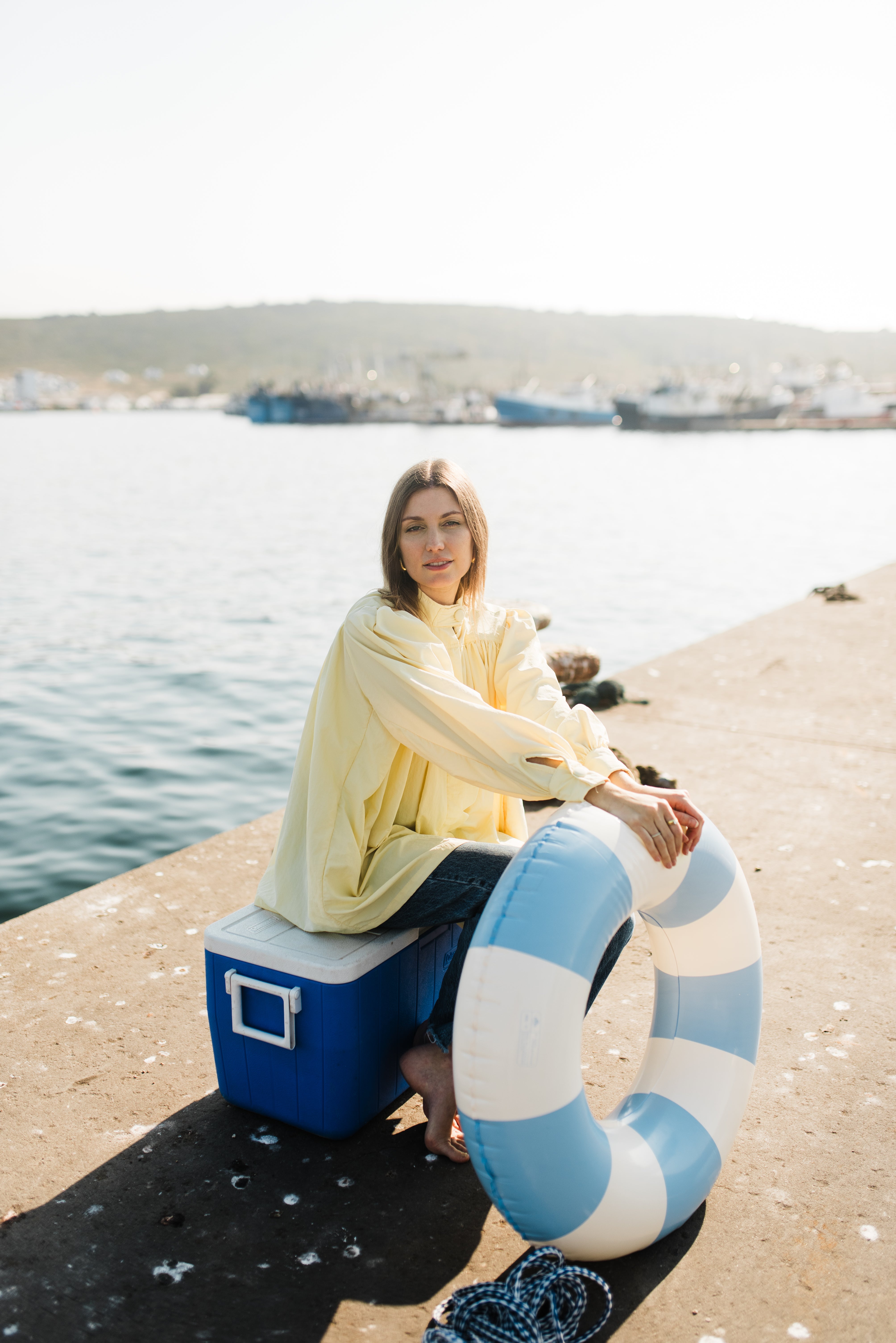 PRE- ORDER Limoncello Crest Scallop Jacket — Butter Yellow Long Length