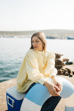 PRE- ORDER Limoncello Crest Scallop Jacket — Butter Yellow Long Length