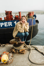 PRE-ORDER Dusk Petal Scallop Jacket — Dark Stone Mid length