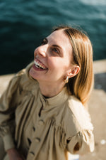 PRE-ORDER Dusk Petal Scallop Jacket — Dark Stone Longer length