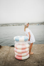 Cloudlight Mini Pleat Dress — White Cotton Linen