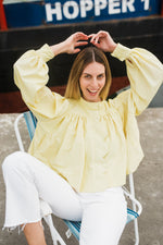 PRE-ORDER Limoncello Crest Scallop Jacket — Butter Yellow Cropped