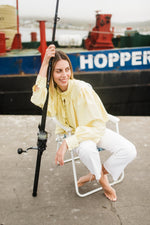 PRE-ORDER Limoncello Crest Scallop Jacket — Butter Yellow Cropped