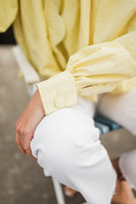 PRE-ORDER Limoncello Crest Scallop Jacket — Butter Yellow Cropped
