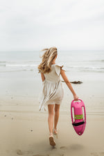 Sand Lily Frill Sleeve Dress  — Stone