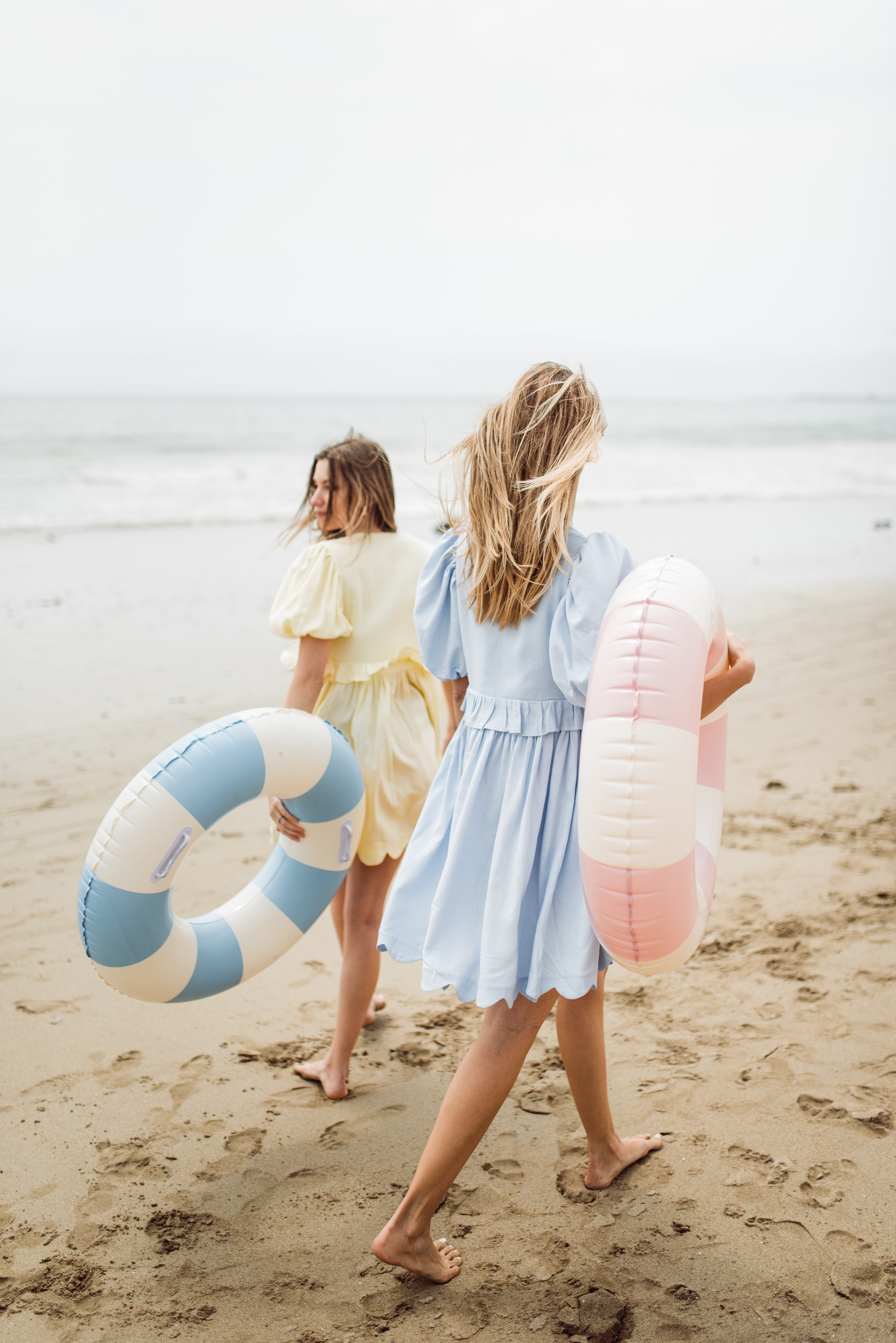 Bluebell Whisper Scallop Dress  — Cool Blue