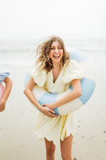 Sun Petal Scallop Dress  — Butter Yellow