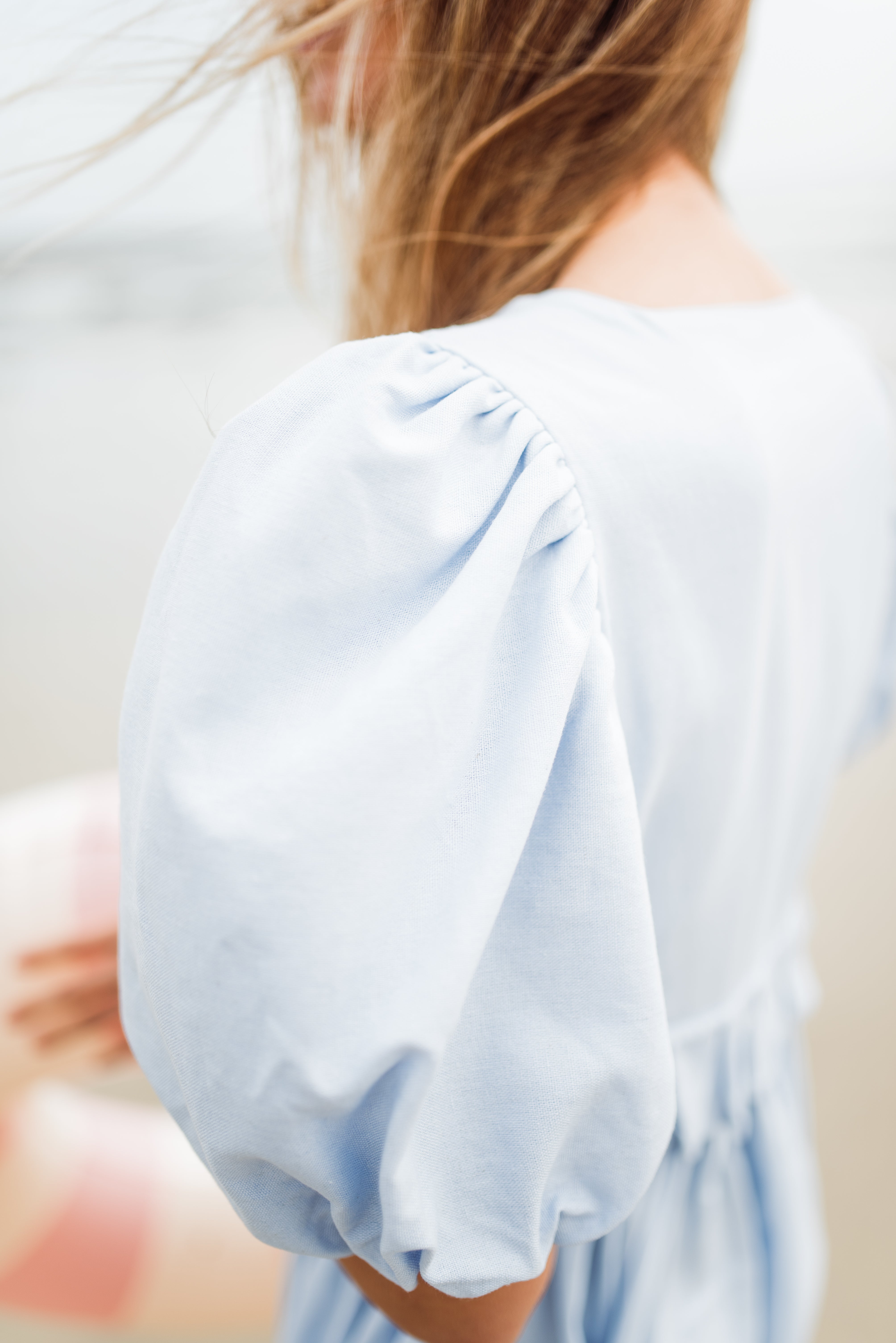 Bluebell Whisper Scallop Dress  — Cool Blue