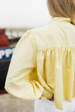 PRE-ORDER Limoncello Crest Scallop Jacket — Butter Yellow Cropped