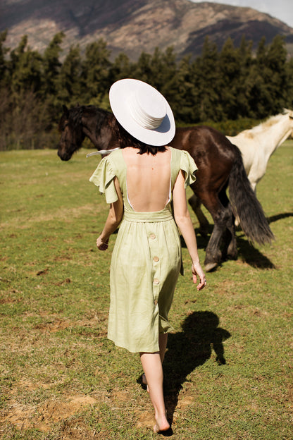 The Sage Pure Linen Dress