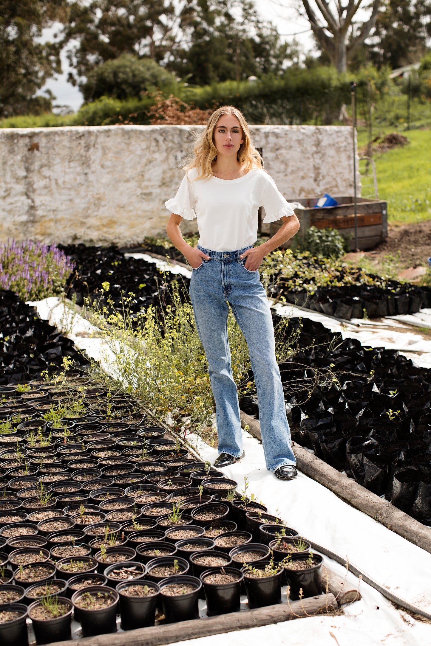 The Willow Frill White T-shirt