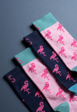 SEXY SOCKS Navy Flamingos’ Cotton Socks